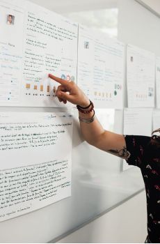 Travail sur un tableau