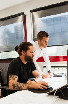 Baptiste et Jérémy de l'agence Voyelle