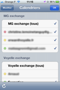 les calendriers synchronisés avec le mobile