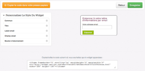 récupérer le code iframe