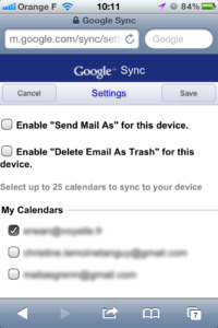 google mobile sync