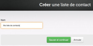 nommer la liste de contacts nommer la liste de contacts